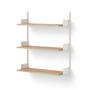 New Works - Wandplank 900, eiken / wit