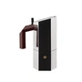 Alessi Menhir - Espressomachine, 15 cl, zilver / bordeaux