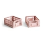 HAY - Colour Crate Mand Mini, 17 x 13 cm, blush, recycled (set van 2)