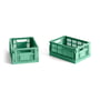 Hay Colour Crate - Mand Mini, 17 x 13 cm, dark mint recycled (set van 2)