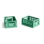 HAY - Colour Crate Mand Mini, 17 x 13 cm, dark mint , recycled (set van 2)