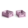 HAY - Colour Crate Mand Mini, 17 x 13 cm, dusty rose, recycled (set van 2)