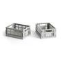 HAY - Colour Crate Mand Mini, 17 x 13 cm, light grey, recycled (set van 2)