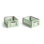 Hay Colour Crate mint recycled - Mand Mini, 17 x 13 cm,, (set van 2)