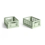 HAY - Colour Crate Mand Mini, 17 x 13 cm, mint, recycled (set van 2)