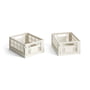 Hay Colour Crate recycled - Mand Mini, 17 x 13 cm, gebroken wit, (set van 2)