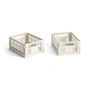 HAY - Colour Crate Mand Mini, 17 x 13 cm, gebroken wit, recycled (set van 2)