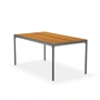 HOUE - FOUR Buitentafel, 90 x 160 cm, bamboe / donkergrijs