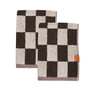 Mette Ditmer Retro - Gastendoek, 40 x 55 cm, chocolade (set van 2)