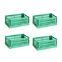 HAY Colour Crate - Mandje S, 26,5 x 17 cm, dark mint recycled (set van 4)