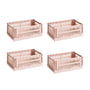 Hay Colour Crate blush recycled - Mand S, 26,5 x 17 cm,, (set van 4)