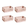 HAY Colour Crate blush recycled - Mand S, 26,5 x 17 cm,, (set van 4)