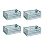 HAY Colour Crate dusty blue recycled - Mand S, 26,5 x 17 cm,, (set van 4)