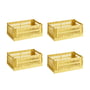 Hay Colour Crate dusty yellow recycled - Mand S, 26,5 x 17 cm,, (set van 4)