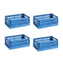 HAY Colour Crate electric blue recycled - Mand S, 26,5 x 17 cm,, (set van 4)