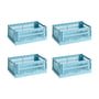 Hay Colour Crate light blue recycled - Mand S, 26,5 x 17 cm,, (set van 4)