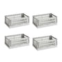 Hay Colour Crate light grey recycled - Mand S, 26,5 x 17 cm,, (set van 4)