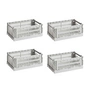HAY Colour Crate light grey recycled - Mand S, 26,5 x 17 cm,, (set van 4)