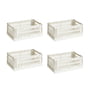 Hay Colour Crate off white recycled - Mand S, 26,5 x 17 cm,, (set van 4)