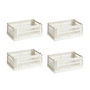 HAY Colour Crate off white recycled - Mand S, 26,5 x 17 cm,, (set van 4)