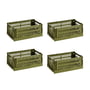 Hay Colour Crate olive recycled - Mand S, 26,5 x 17 cm,, (set van 4)
