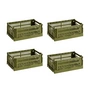HAY Colour Crate olive recycled - Mand S, 26,5 x 17 cm,, (set van 4)