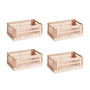 HAY Colour Crate powder recycled - Mand S, 26,5 x 17 cm,, (set van 4)