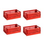 Hay Colour Crate red recycled - Mand S, 26,5 x 17 cm,, (set van 4)