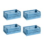Hay Colour Crate sky blue recycled - Mand S, 26,5 x 17 cm,, (set van 4)