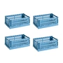 HAY Colour Crate sky blue recycled - Mand S, 26,5 x 17 cm,, (set van 4)