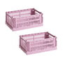 Hay Colour Crate dusty rose recycled - Mand S, 26,5 x 17 cm,, (set van 2)