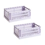 HAY Colour Crate lavender recycled - Mand S, 26,5 x 17 cm,, (set van 2)