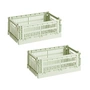 HAY Colour Crate mint recycled - Mand S, 26,5 x 17 cm,, (set van 2)