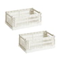 Hay Colour Crate off white recycled - Mand S, 26,5 x 17 cm,, (set van 2)