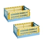 HAY Colour Crate dusty yellow recycled - Mengmandje S, 26,5 x 17 cm,, (set van 2)