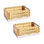 HAY Colour Crate golden yellow recycled - Mengmandje S, 26,5 x 17 cm,, (set van 2)