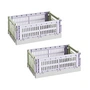 HAY Colour Crate lavender recycled - Mengmandje S, 26,5 x 17 cm,, (set van 2)