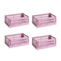 Hay Colour Crate dusty rose recycled - Mand S, 26,5 x 17 cm,, (set van 4)