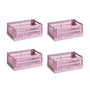 HAY Colour Crate dusty rose recycled - Mand S, 26,5 x 17 cm,, (set van 4)