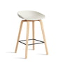 Hay About A Stool AAS 2. - 32 H 75 cm, gezeept eiken / staal zwart / gemêleerd crème 0 (viltglijders)