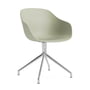 2. Hay - About A Chair AAC 220, gepolijst aluminium / pastelgroen 0 (vilten glijders)