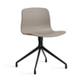 HAY - About A Chair AAC 10, zwart / kaki 2. 0 (kunststof glijders)