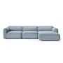 & Tradition Develius Mellow - Hoekbank, configuratie F, blauw (Cifrado 0741)