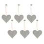HEY-SIGN - Hanger hart, lichtgrijs gevlekt (set van 6)