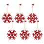 Hey-Sign - Sneeuwkristal hanger set, rood (set van 6)