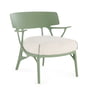 Kartell A.I. Lounge Chair -, groen / wit (stof Panamino)