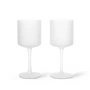 Ferm Living Ripple - Wit wijnglas (set van 2)