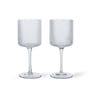 ferm Living Ripple - Wit wijnglas, helder (set van 2)