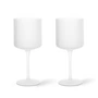 Ferm Living Ripple - Rode wijnglas, mat (set van 2)