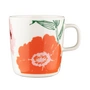 Marimekko - Oiva Puutarhakutsut mok met handvat 400 ml, wit / groen / oranje